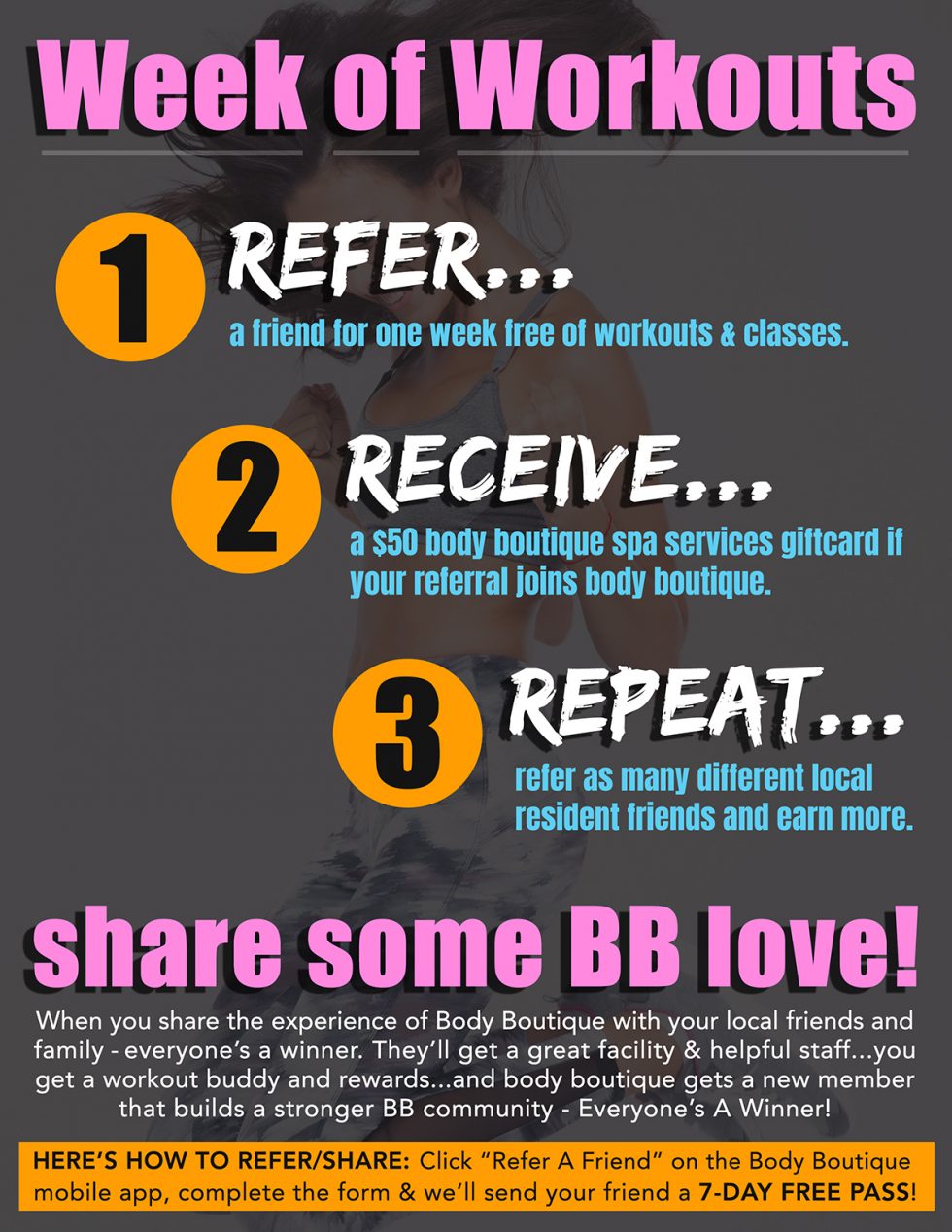 Invite A Friend for Our Week of Workouts Referral Program