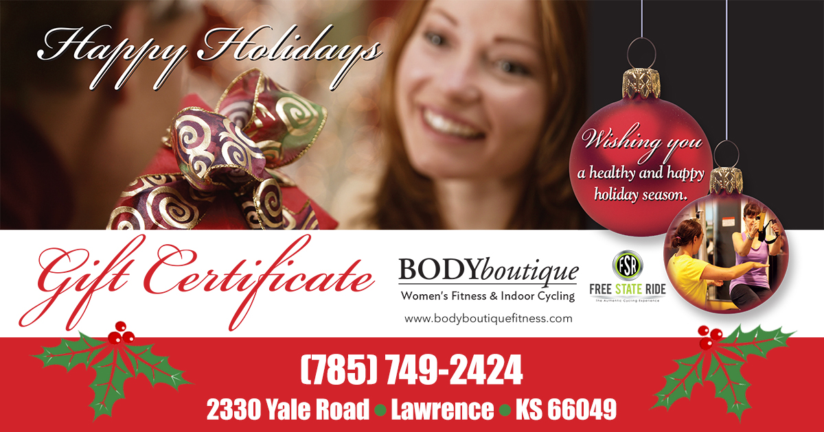Gift Certificates Body Boutique Fitness