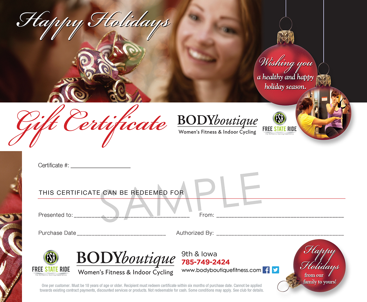 Holiday Gift Certificates Holiday Gift Certificates