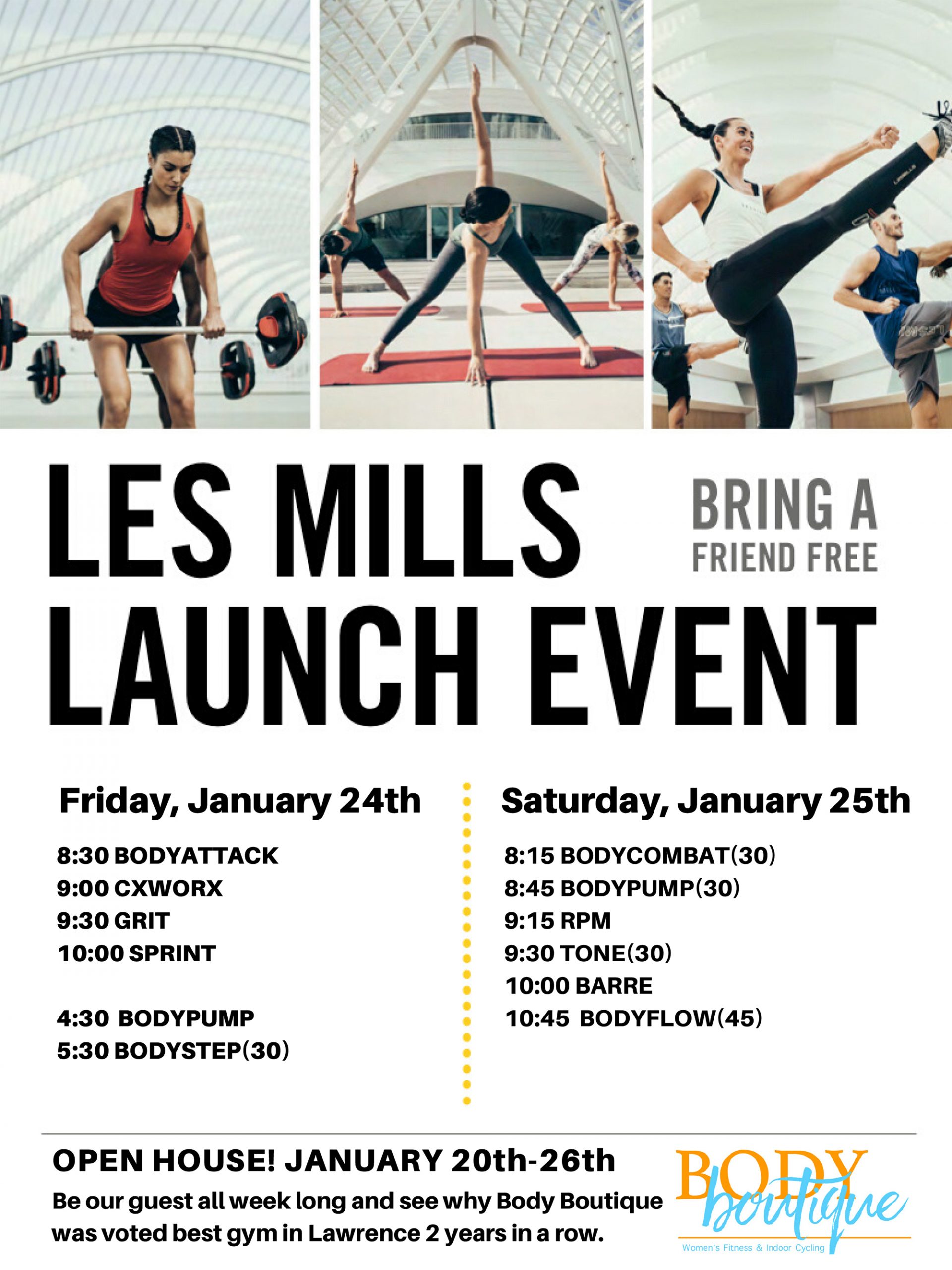 Les Mills Class Launch Flyer