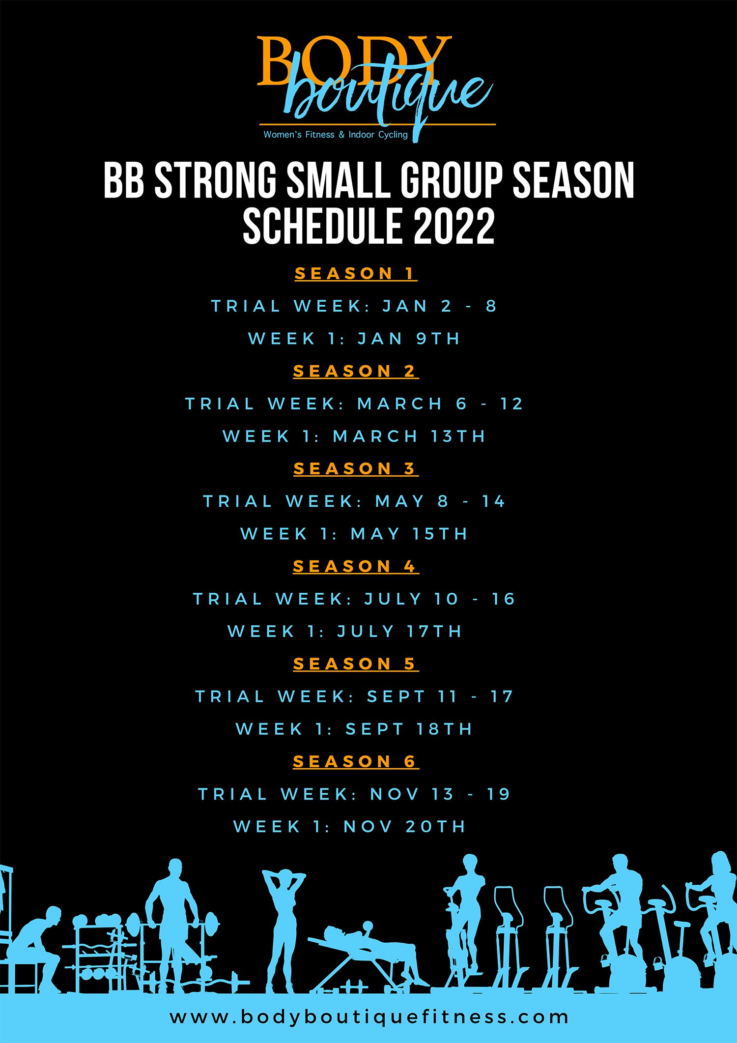 BB Strong Season Schedule