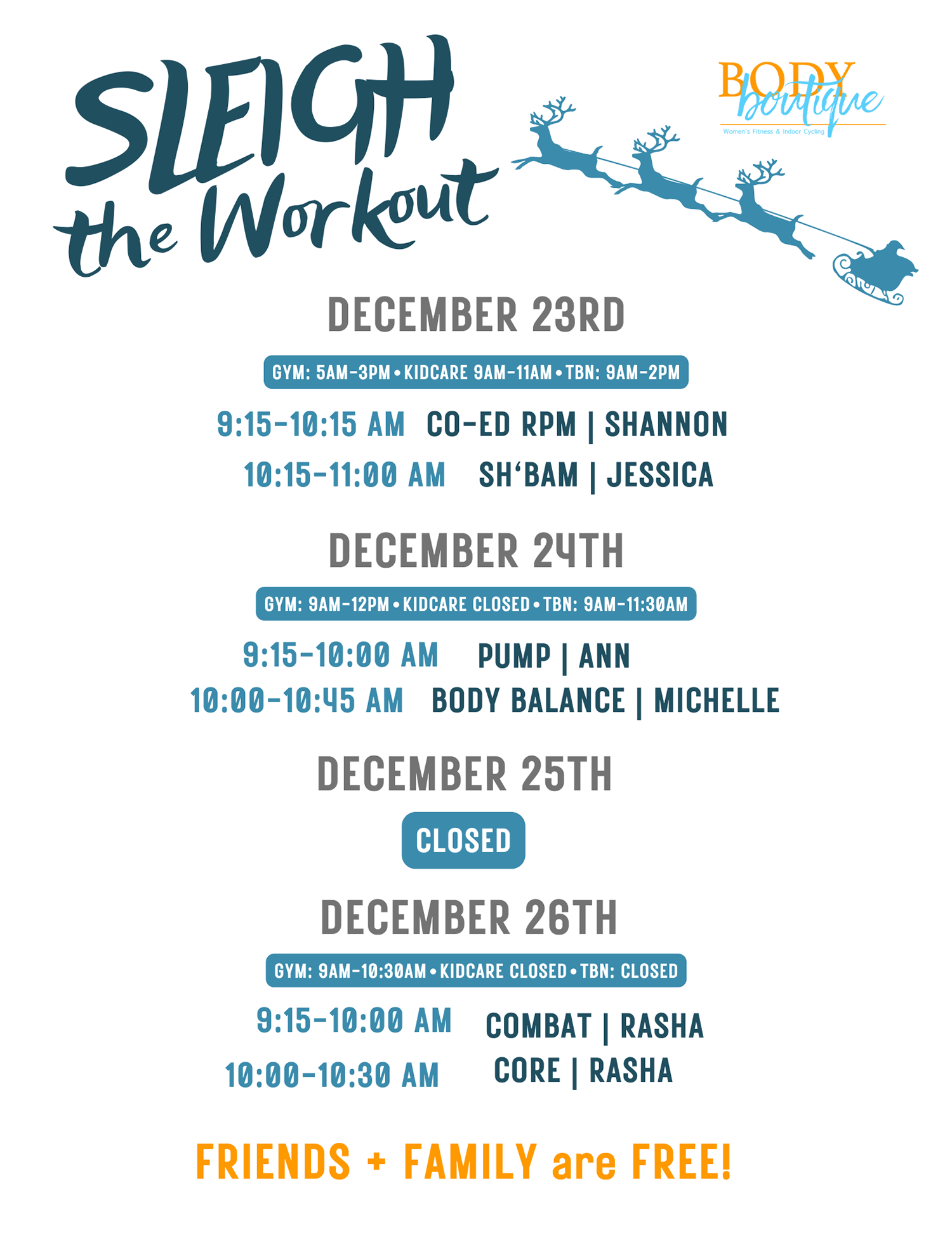 Holiday Schedule