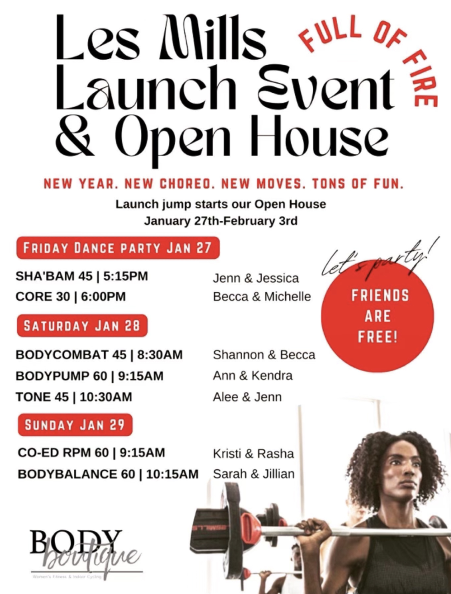 Body Boutique Les Mills Class Launch Body Boutique Les Mills Class Launch
