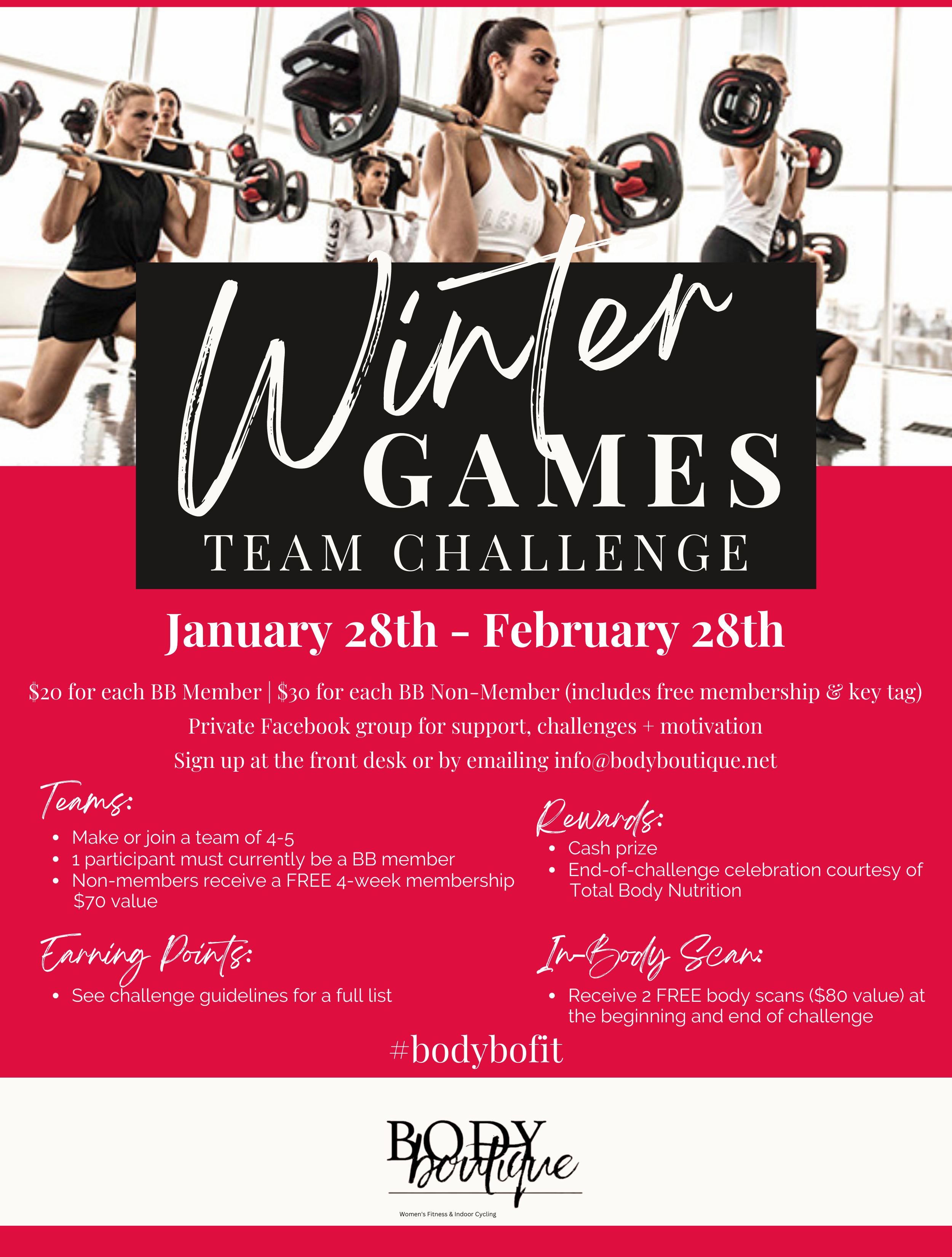 Body Boutique Winter Games Team Challenge Body Boutique Winter Games Team Challenge