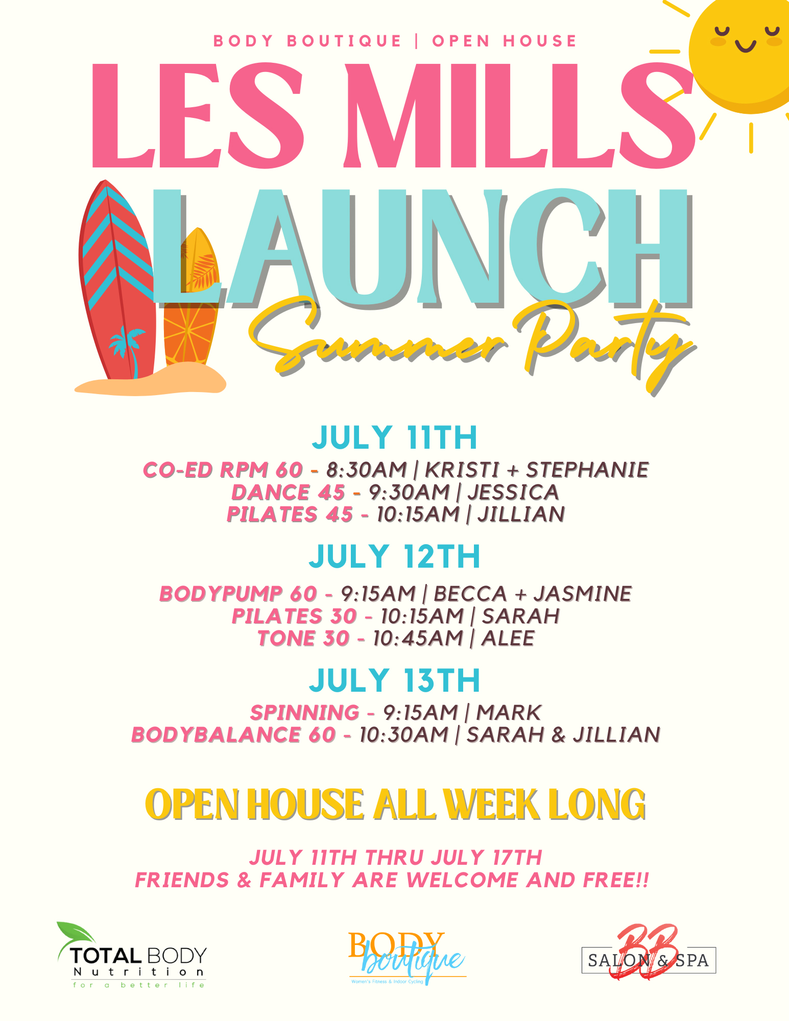 Body Boutique Fitness | Les Mills Summer Party Class Launch