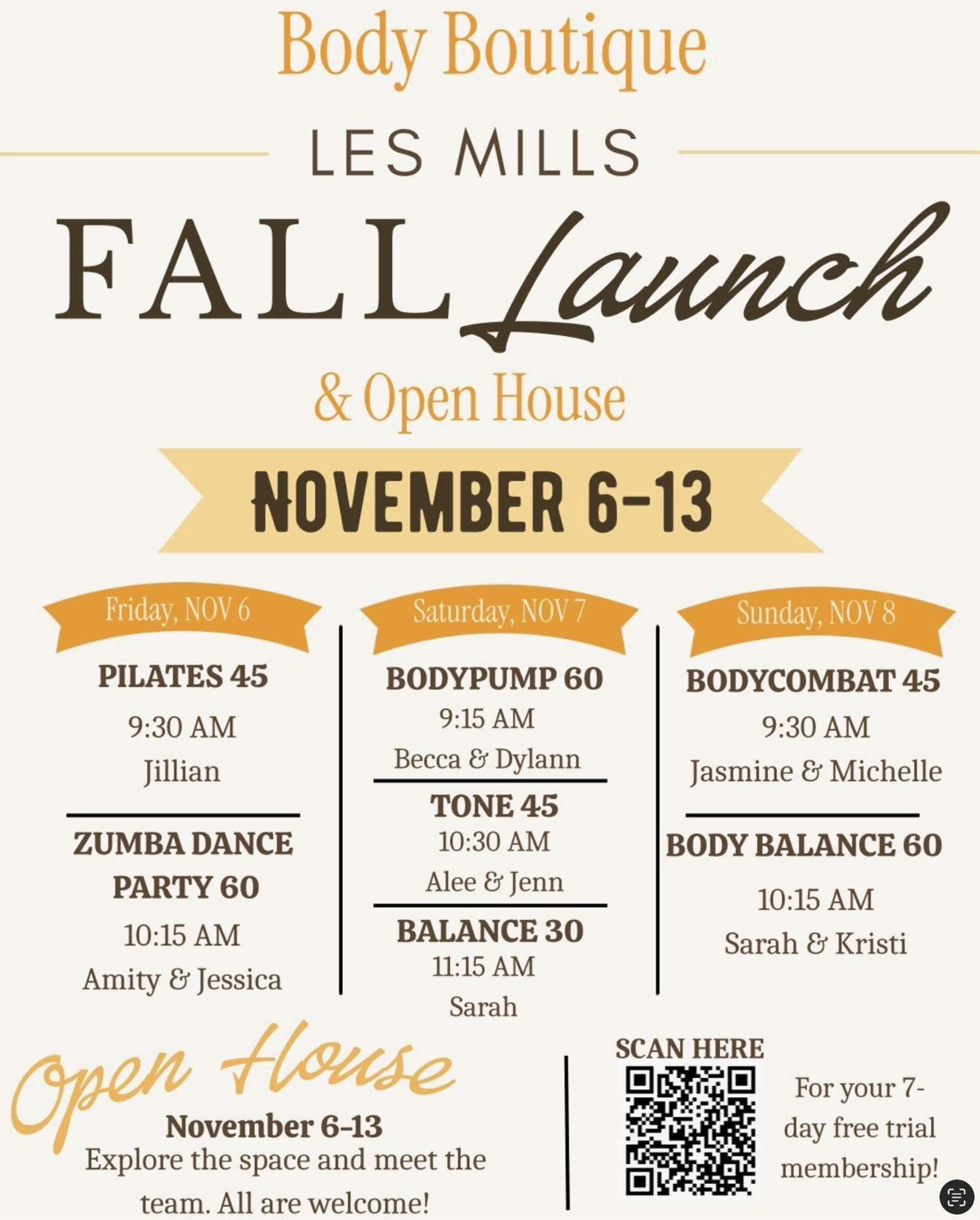 Body Boutique Fitness Fall Launch